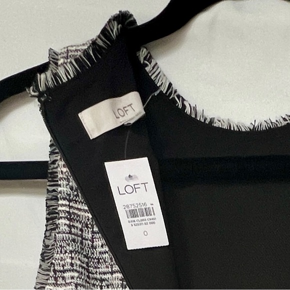 NWT LOFT - Tweed Sleeveless A-Line Dress with Pockets! - Picture 9 of 9